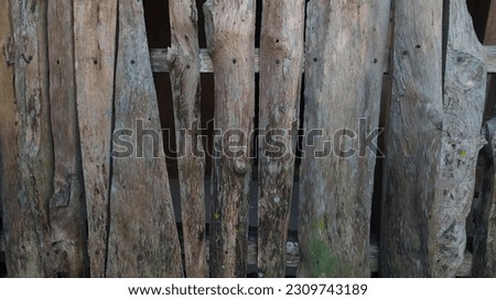 Traditional fence made of solid wood