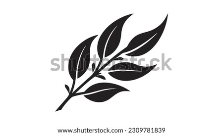 Eco icon black leaf vector illustration isolated on white background.