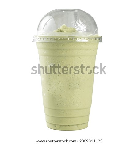 Green Tea Frappe drink picture for design poster or menu
