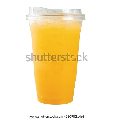 Ice passion or orange juice drink picture for design poster or menu