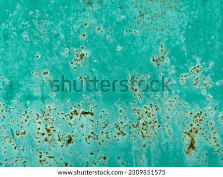 Abstract,background and textured of metal zinc plate painted green color