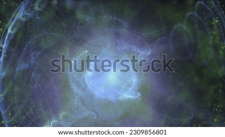 Stars, dust and gas nebula in a far galaxy. Outer space, cosmic landscape. Nebula
