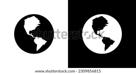 Facebook public globe icon vector. Earth, world symbol concept
