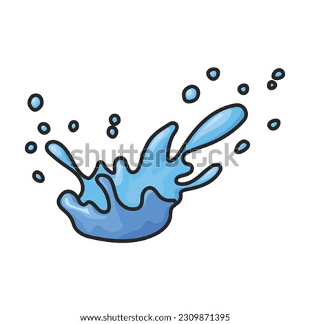 Water splash vector icon.Color vector icon isolated on white background water splash.