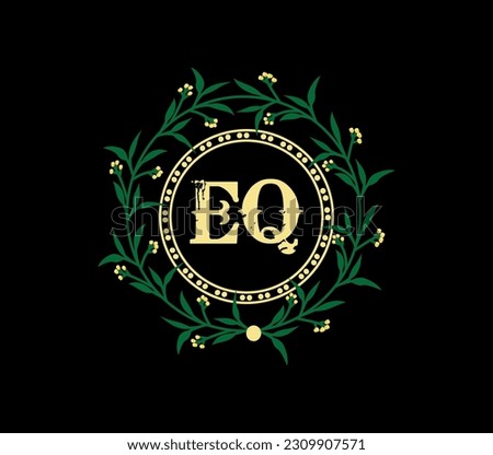 EQ letter logo design with a circle shape. EQ circle and cube shape logo design. EQ monogram, business, real estate logo. EQ Logo design with unique and simple design.
