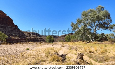 Red outback centre of Australia in Finke Gorge National Park Royalty-Free Stock Photo #2309909757