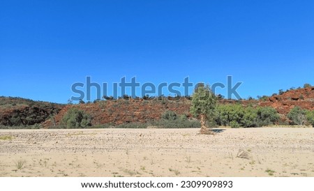 Red outback centre of Australia in Finke Gorge National Park Royalty-Free Stock Photo #2309909893