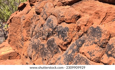 Red outback centre of Australia in Finke Gorge National Park Royalty-Free Stock Photo #2309909929