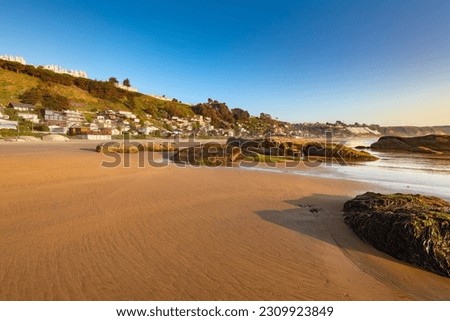 Panoramic view of the beach resort town of Maitencillo, V Region, Chile