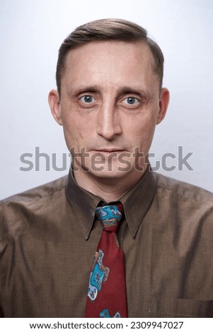photo for documents adult thin man in a tie