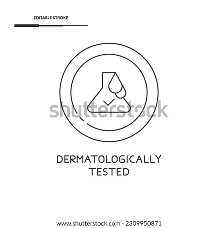 Dermatologically Tested Icon Vector Design.