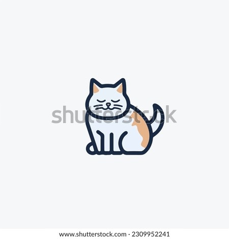 Animal art clip art icon. black outline. animal sticker. mascot style animal vector icon. white background isolated. vector illustration design. symbol animal icon. cartoon style.