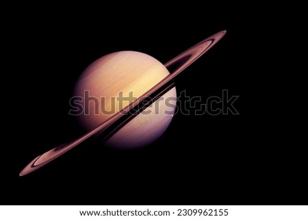 The planet Saturn is in space. Elements of this image furnished NASA. High quality photo