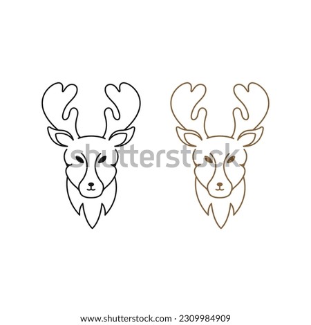 Deer Icon Set Vector Design.