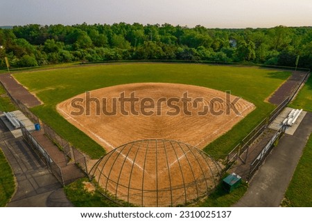 Baseball Field at the Park with Bleachers