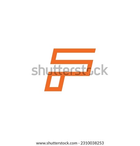 F icon logo technology vector illustration