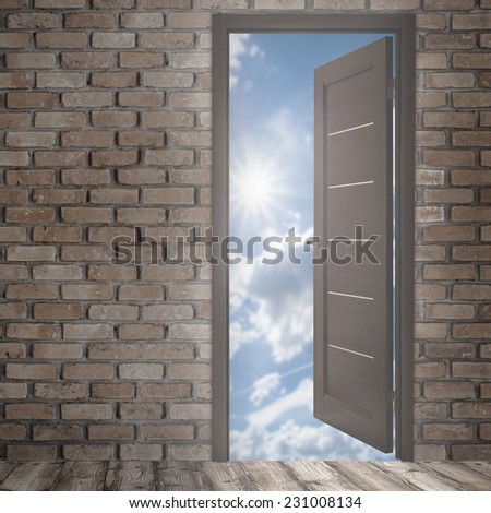 background for advertising the home's interior with open doors 