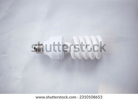 Photo studio spiral bulb isolated white background
