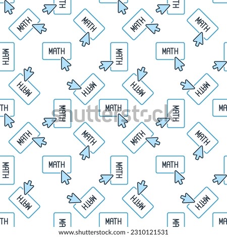 Mouse Cursor on Math Button vector concept colored seamless pattern