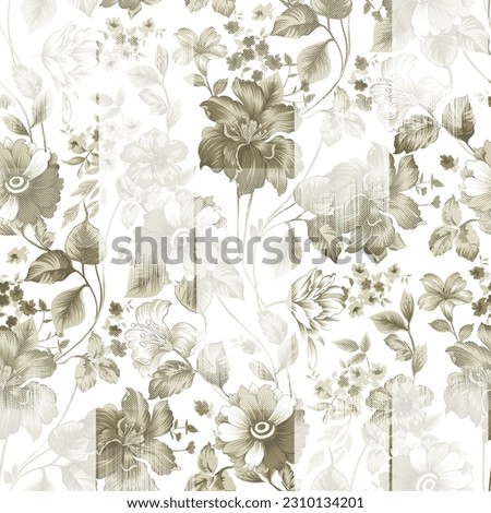 seamless flower pattern on textures background