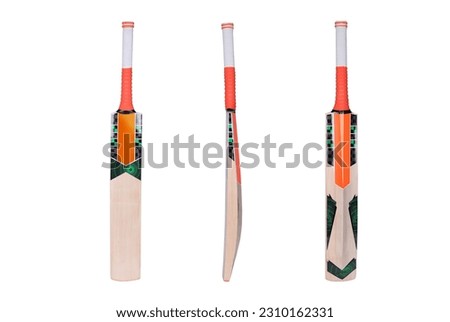 cricket bat isolated on white background Royalty-Free Stock Photo #2310162331