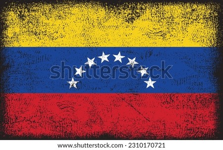 Venezuela flag vector silhouette, design asset, Venezuela  distress flag vector
