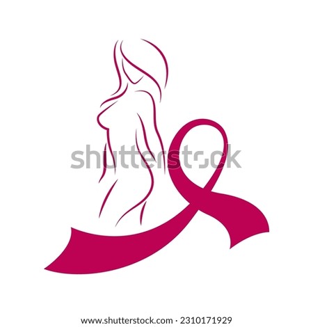 Breast Cancer Information logo design illustration