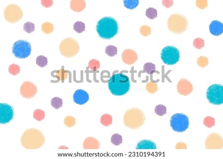 Colorful polka dot in a white background Royalty-Free Stock Photo #2310194391