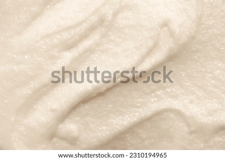 Vanilla cream ice cream. Ice cream texture. Delicious sweet dessert close-up as a background.