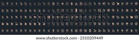 abstract letter B logo icon set. design for business of luxury, elegant, simple. Royalty-Free Stock Photo #2310209449