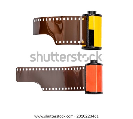 photo films in cartridge isolated on white background Royalty-Free Stock Photo #2310223461