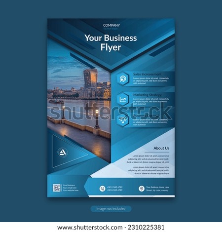 Corporate flyer template layout design Royalty-Free Stock Photo #2310225381