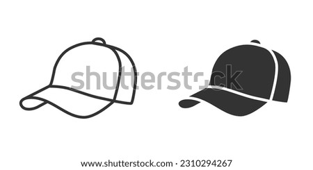 Baseball hat icon. Cap icon. Vector illustration.