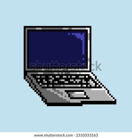 vector laptop pixel art for game development, graphic design, website assets and more.