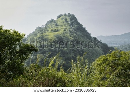 The hilly midlands of Sri Lanka near Dambulla.