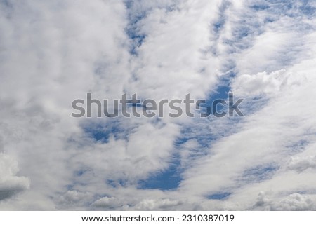 blue sky and clouds on a spring sunny day in Europe 14