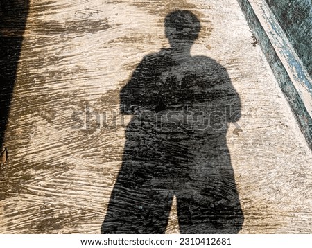 silhouette of a man on the street. selective focus 