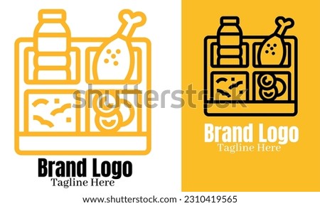 Food logo design vector illustration. Brand identity emblem