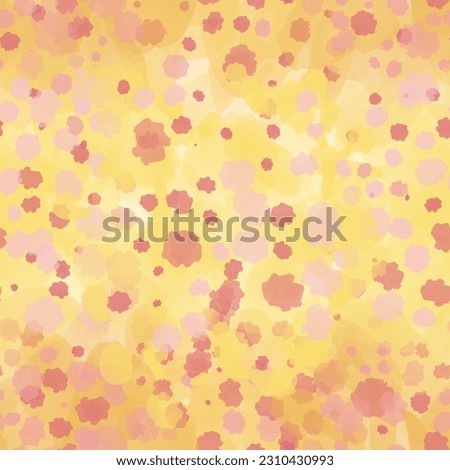 Watercolour doodle seamless pattern for children or trendy design with basic shapes orange yellow