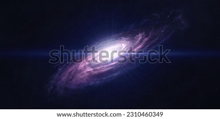 Galaxy, beautiful science fiction wallpaper with endless deep space. A view from space to a stunning spiral galaxy and stars. Universe filled with stars, nebula and galaxy. Elements  furnished by NASA