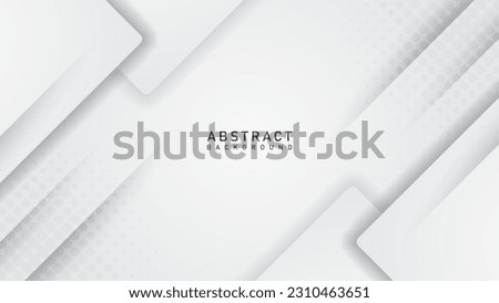 abstract trendy modern geometry white background with halftone and square shape design vector illustration EPS10 Royalty-Free Stock Photo #2310463651