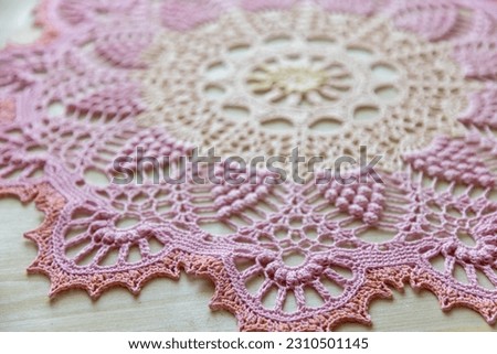 Beautiful crochet doily. This photo has been taken in Prague, 2023