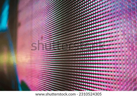 Large led projection screens. Colorful abstract background. Light show on the stage.