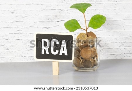 RCA root cause analysis symbol. Concept words RCA root cause analysis on beautiful white note. Beautiful black background. Calculator. Business and RCA root cause analysis concept. Copy space.