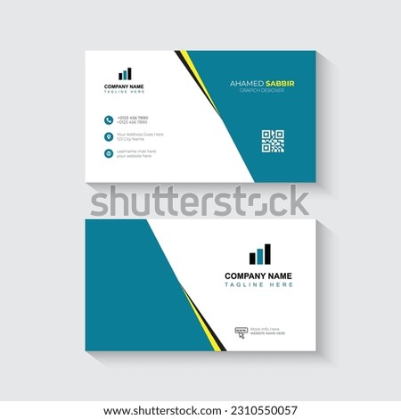 Corporate business postcard template design-illustration 