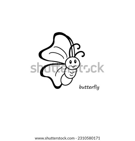 Little Butterfly - cute little cartoon butterfly
