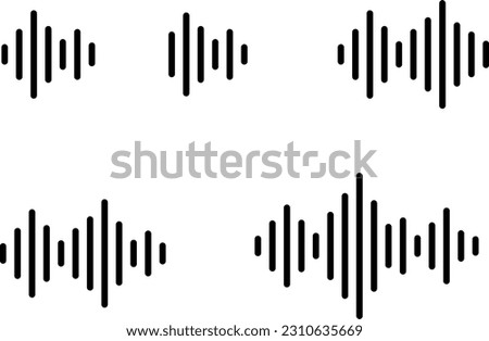 Audio and sound wave icon material