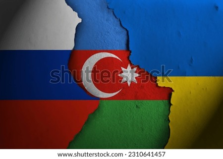 Azerbaijan between Russia and Ukraine.