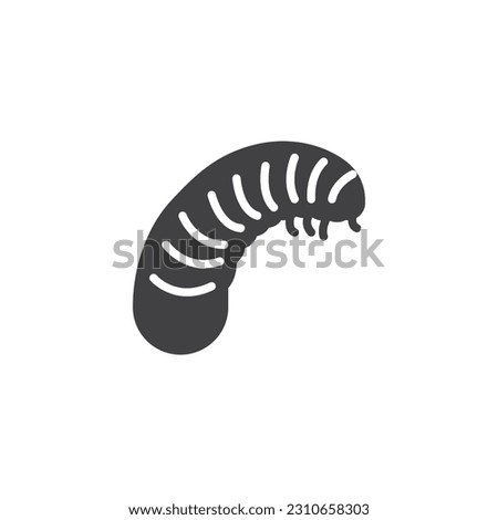 Larva insect vector icon. filled flat sign for mobile concept and web design. Larva glyph icon. Symbol, logo illustration. Vector graphics