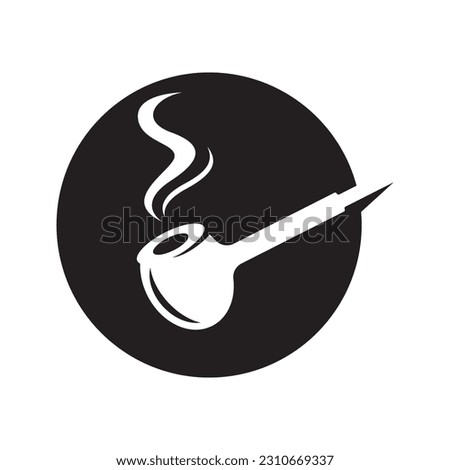 Smoke pipe logo images illustration design